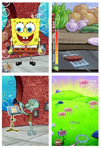 Spongebob Tickler app for iOS