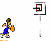Basketball slam dunk cartoon (gif)
