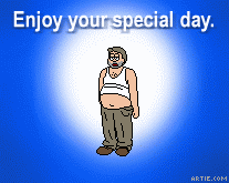 Pot Belly Dad - Enjoy Your Special Day! cartoon