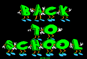 Animated words "Back to School"