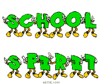 School Spirit - Dancing cartoon word GIFs, animation