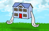 Flying House Cartoon