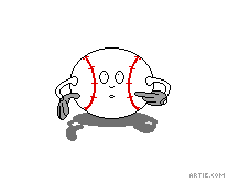 Funny baseball cartoon