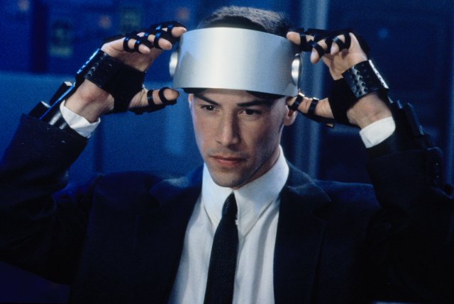 Keanu Reeves as Johnny Mnemonic, 1995