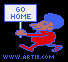 cartoon guy with sign: Go Home (gif)