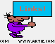 cartoon guy with sign: Links (gif)