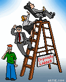 Corporate Ladder with Background