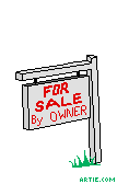 For Sale By Owner (FSBO) Yard Sign Cartoon