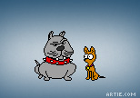 Bulldog and Chihuahua Dark (Still JPEG Cartoon)