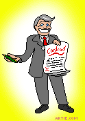 Contract Man (Still GIF Cartoon)