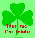 Kiss me I'm Irish, shamrock spinning