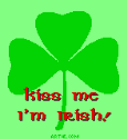 Kiss me I'm Irish, spinning shamrock