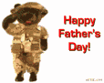 Military Bear Saluting, Happy Father's Day