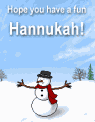 Snowman - Hope you have a fun Chanukah!