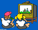 Kids Playing Video Games by Artie Romero