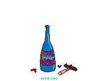 Champagne bottle cartoon