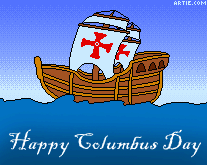 Happy Columbus Day Ship Continuous - 207x165