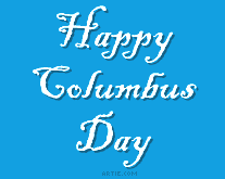 Happy Columbus Day graphic (gif)