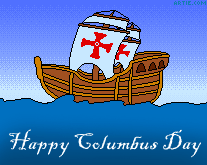 Happy Columbus Day Ship - 207x145