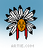 Indian Chief with background - 61x68