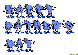 Dancing "Happy Father's Day" animation