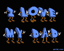 Dancing "I Love My Dad" animation
