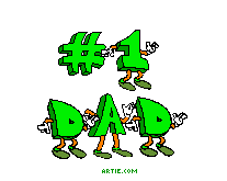 Dancing "#1 Dad" animation