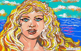 animation of woman winking