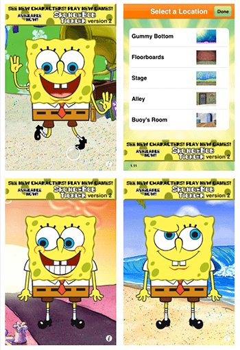 Spongebob Tickler app for iOS
