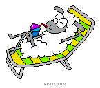 Funny lamb cartoon