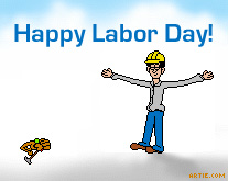 Happy Labor Day, construction worker cartoon