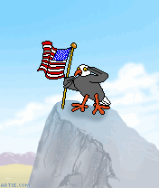ARG! patriotic American eagle cartoon GIFs, animation