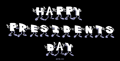 Dancing Happy Presidents Day, animated GIF cartoon