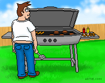 Grill Fire Cartoon