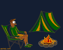 Camping out cartoon