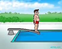 Diving Board Cartoon Picture
