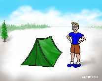 Pup Tent Cartoon Picture