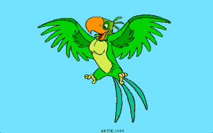 ARG! Animated parrot cartoon gifs