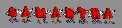 Animated name SAMANTHA (gif)