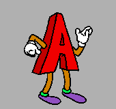 dancing letter A (gif)