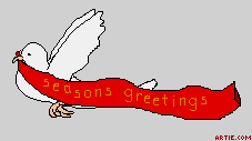 animated Season's greetings dove gif cartoon