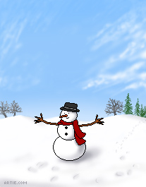 Snowman cartoon graphic