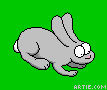 Gray Easter bunny cartoon gif