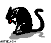 animation of black cat (gif)
