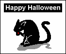 Happy halloween black cat gif animation