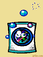 funny washing machine animation
