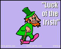 Walking leprechaun Irish man cartoon