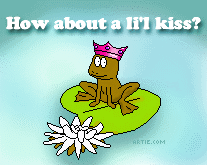 How about a little kiss? Frog prince GIF