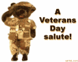 uniformed teddy bear salutes (gif)