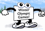 Winter Olympics animated cartoon